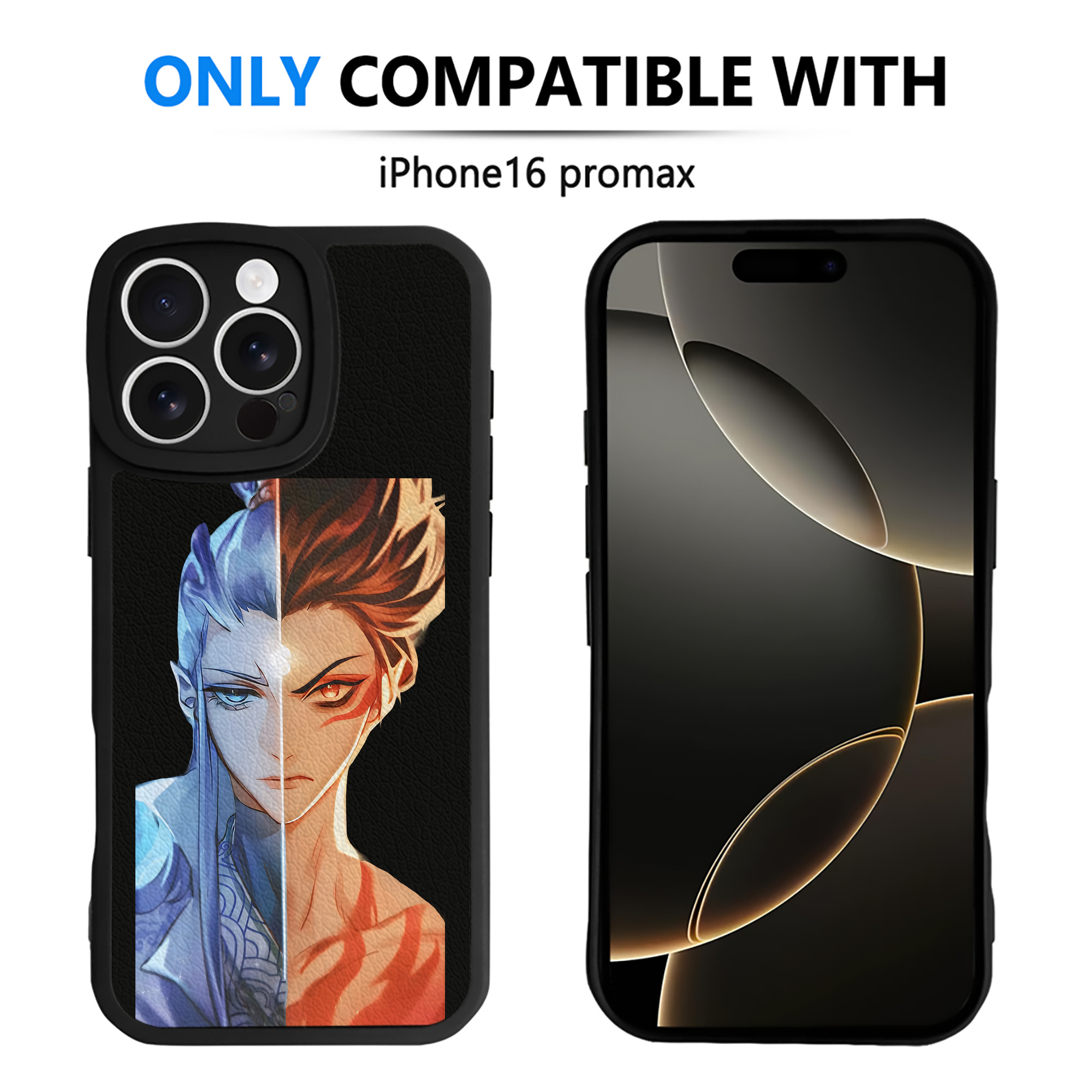 （画像用） Ne Zha 2 ナタ 魔童の大暴れ 【iPhone 16シリーズ対応】シリコンスマホケース（レザー調） 材質：シリコン